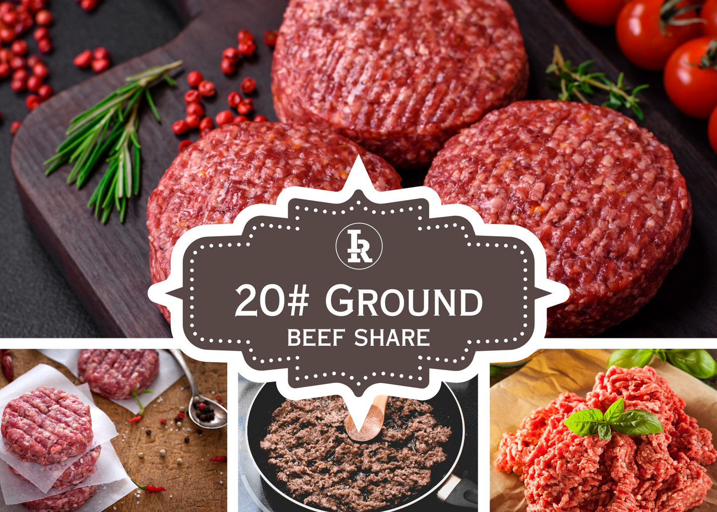 *Grass Finished* Ground 20LB Bundle 90/10